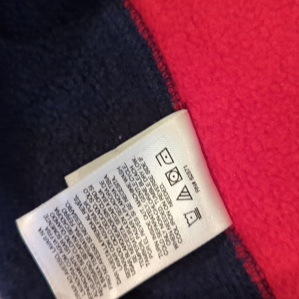 2000's Y2K Looney Tunes Vintage Warner Bros Studio Store Qtr Zip Fleece Red - Picture 12 of 13